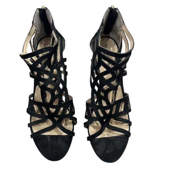 ADRIENNE VITTADINI Size 8 Womens Avl-Anjolie-1 Platform Dress Sandal Black $149 - Picture 2 of 6